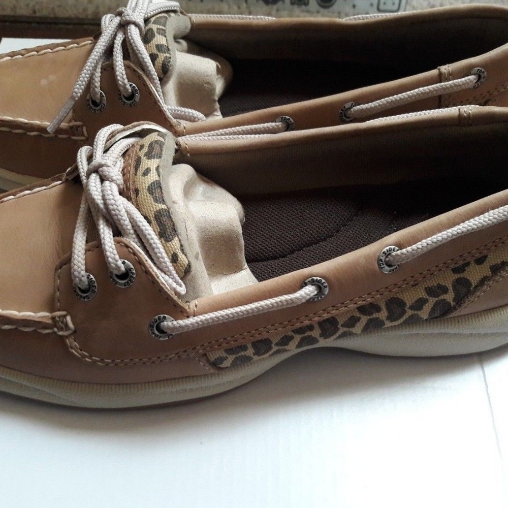 NIB Sperry Top-sider Laguna Linen/Leopard - Picture 6 of 6